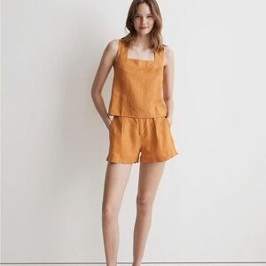 Madewell 100% Linen Cross-Back Sleeveless Top size 2 new